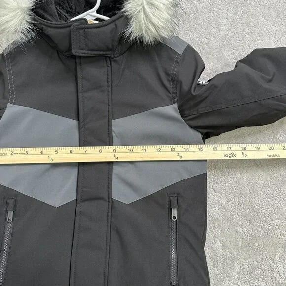 NWT Abercrombie & Fitch Boy's Snow Parka Zip Up Pockets Hood Sz 5 / 6 Black $130 - Picture 7 of 15